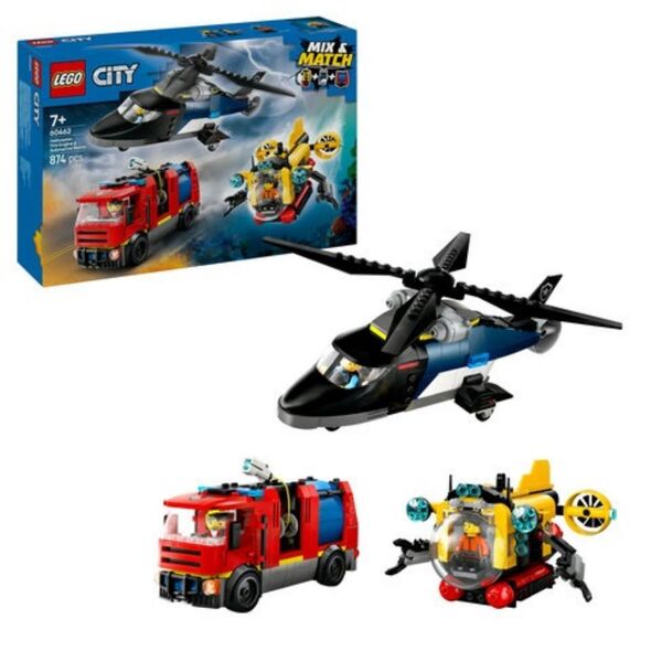 Lego City Combination Set With Helicopter Fire Truck And Submarine (60462) (LGO60462) έως 12 άτοκες Δόσεις