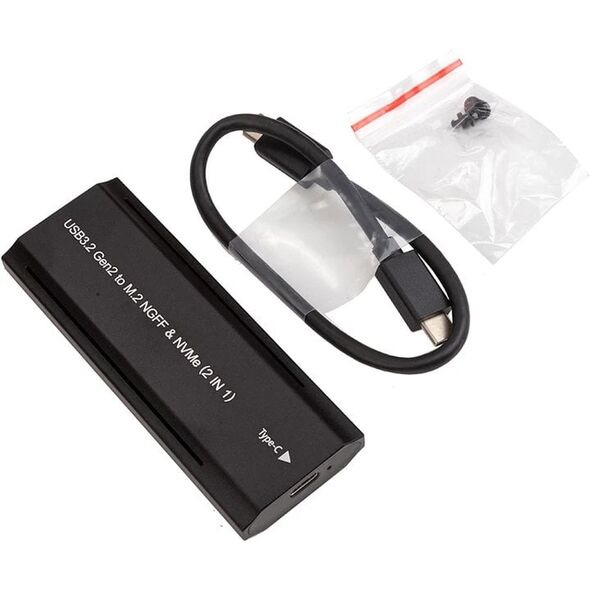Θήκη Extra Digital Ultra M.2 PCIe NGFF/NVMe SSD USB3.2, 20Gbps, RGB