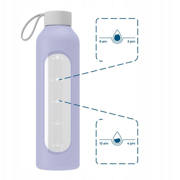 Szklana butelka Wessper B1 Borosilicate 1000ml Lavender  (WES260-VI-NEW)