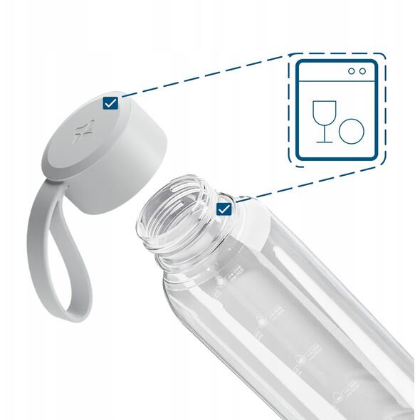 Szklana butelka Wessper B1 Borosilicate 500ml Transparent  (WES260-500-TR-NEW)