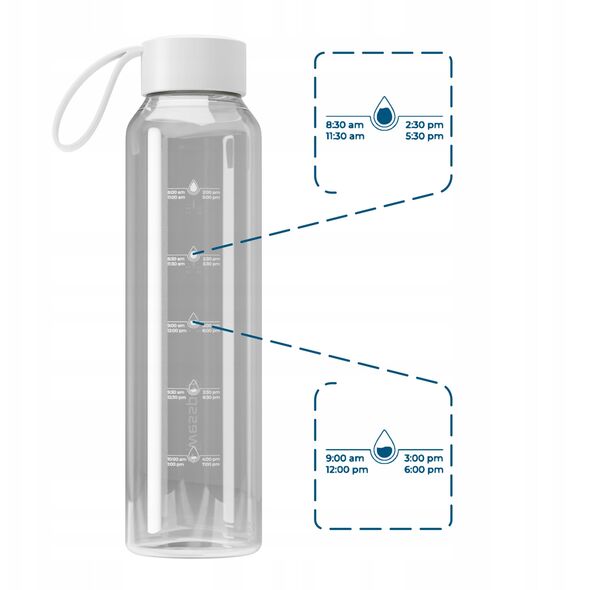 Szklana butelka Wessper B1 Borosilicate 500ml Transparent  (WES260-500-TR-NEW)