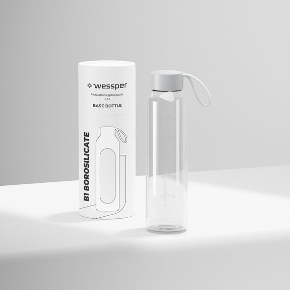 Szklana butelka Wessper B1 Borosilicate 500ml Transparent  (WES260-500-TR-NEW)