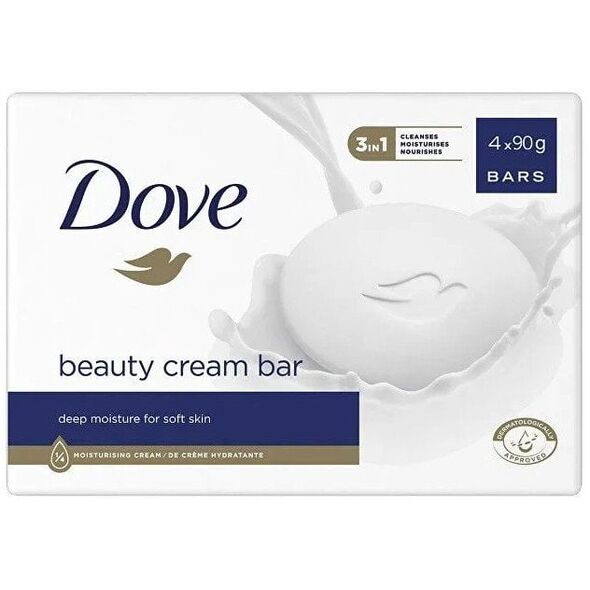 Dove  Dove, Beauty, Kremowe mydło, 4x 90g