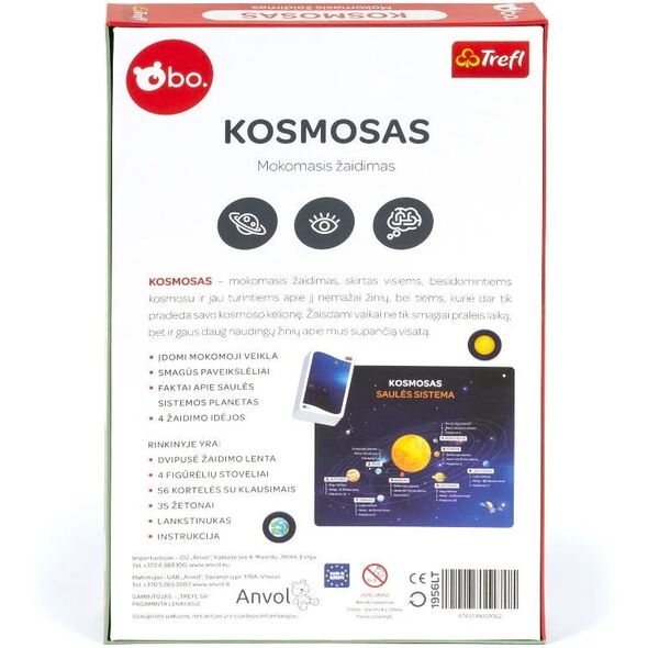 bo. Educational board game "Space" (In Lithuanian lang.)