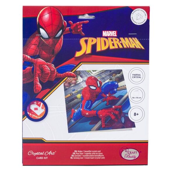 SPIDER-MAN Crystal Art Card Spiderman, 18 x 18 cm