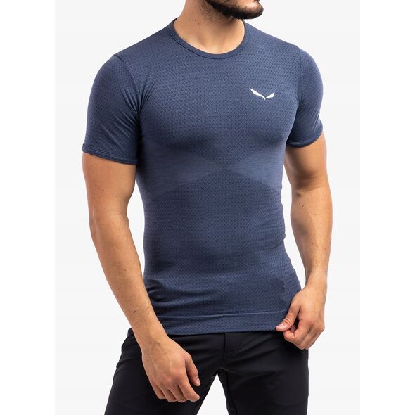 Koszulka Salewa Zebru Medium Warm AMR T-Shirt - dark denim rozmiar: xl