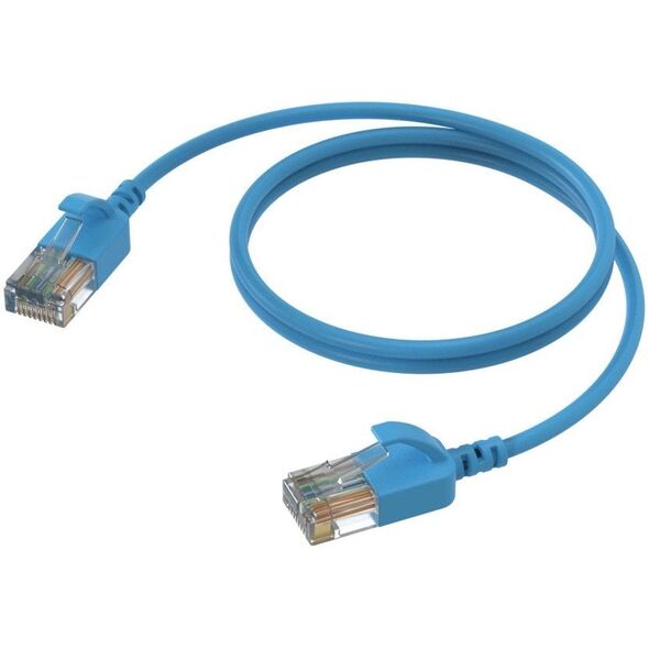 Καλώδιο δικτύου Slimline - CAT6A RJ45 - RJ45 U/UTP έκδοση μπλε - 2 m