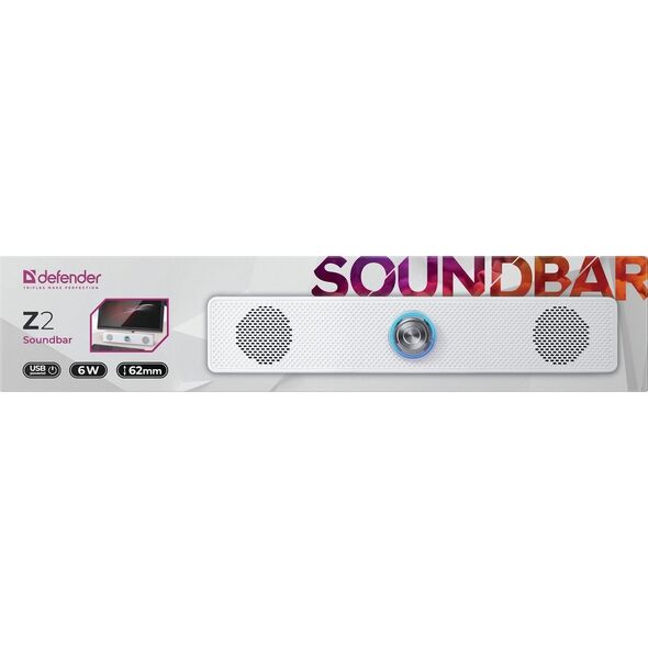 GŁOŚNIK DEFENDER SOUNDBAR Z2 6W LED BIAŁY