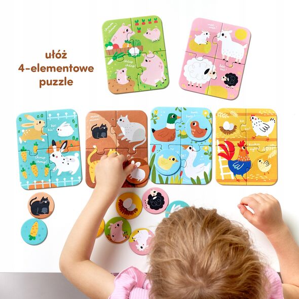 CzuCzu puzzle Zwierzęta małe i duże 94164
