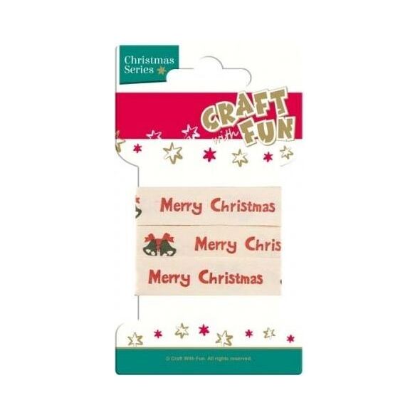 Craft with Fun Taśma ozdobna Merry Christmas 2m
