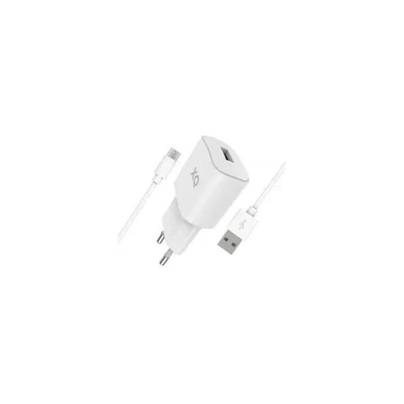 Oplader XQISIT Travel Charger 2.4A, 12W Single USB EU- Micro US White (38079) standard