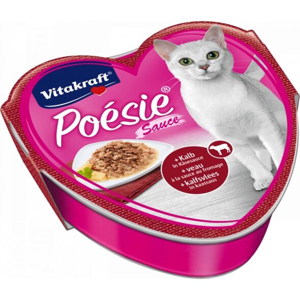 Vitakraft Kot 85g Tacka Poesie cielęcina ser sos 15g