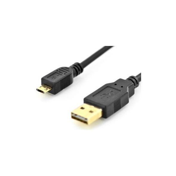 Kabel USB Digitus USB-A - microUSB 1.8 m Czarny (AK-300122-018-S)