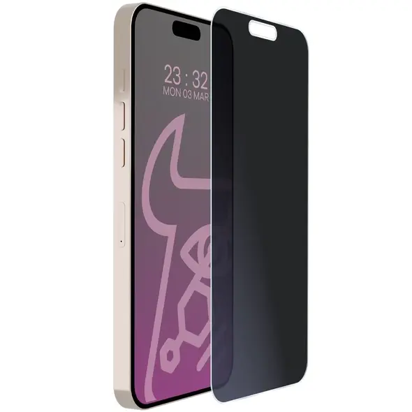 Prywatyzujące szkło hybrydowe Bizon Glass Mule Shadow do Apple iPhone 16 Pro Max matowe