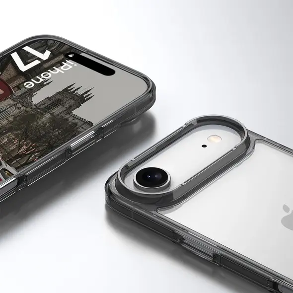 Etui Bizon Case Halo do Apple iPhone 17 Air przydymione-czarne