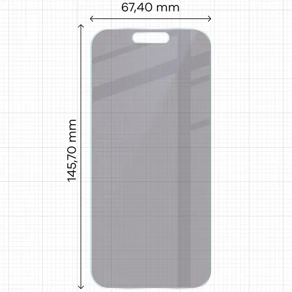 Prywatyzujące szkło hybrydowe Bizon Glass Mule Shadow do Apple iPhone 16 Pro matowe