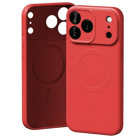 Etui Mercury Semi-Silicone MagSafe do iPhone 17 Pro Max czerwony