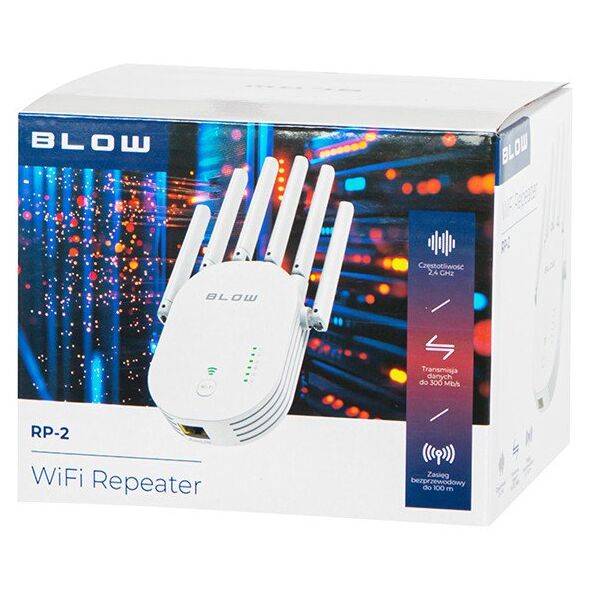 86-049# Wzmacniacz sygnału wi-fi repeater 300mb/s rp-2 blow