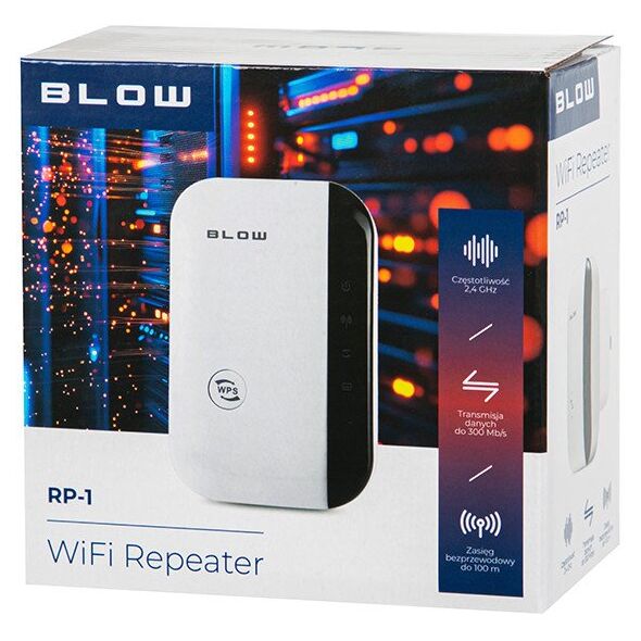 86-048# Wzmacniacz sygnału wi-fi repeater 300mb/s rp-1 blow