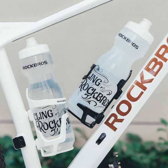 Uchwyt rowerowy z poliwęglanu na butelkę bidon śr. 51-73 mm - biały ROCKBROS