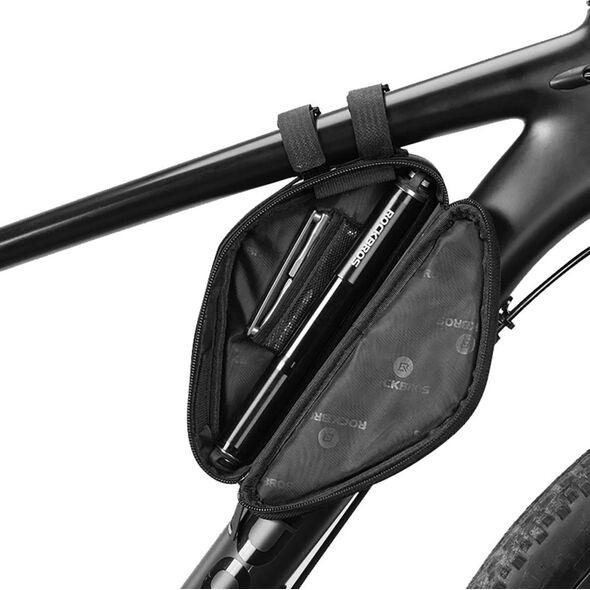 Torba rowerowa na narzędzia pompkę mocowana na ramę 0.7l - czarna ROCKBROS