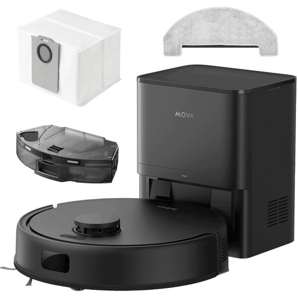 Mova E20 Plus by Dreame - Czarny Robot Sprzątający Mopujący z Automatycznym Opróżnianiem w Stacji Bazowej