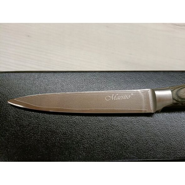 NÓŻ DO OBIERANIA 9CM ZE STALI DAMASCEŃSKIEJ POJEDYNCZY KUCHENNY MAESTRO MR-1484