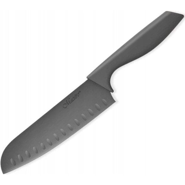 STALOWY NÓŻ SANTOKU 17.5CM Z POWŁOKĄ CERAMICZNĄ NIEPRZYWIERAJĄCĄ POJEDYNCZY MAESTRO MR-1432