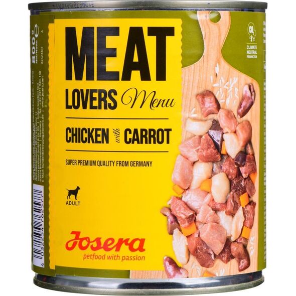 Josera Meatlovers Menu Kurczak z marchewką karma mokra dla psów 800g