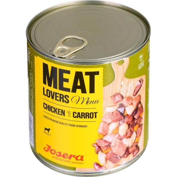 Josera Meatlovers Menu Kurczak z marchewką karma mokra dla psów 800g