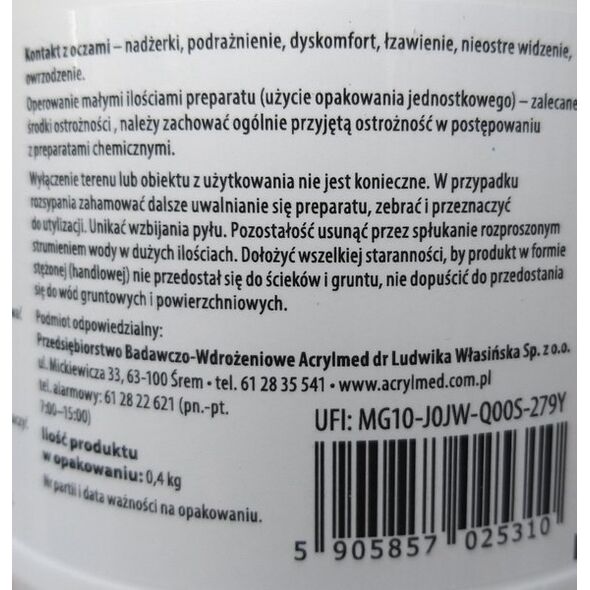 Acrylmed Dezacid VR White 0,4 kg