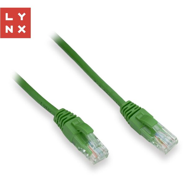 LYNX UTP patch kabel Cat5e, PVC, CCA, 7m, zelený