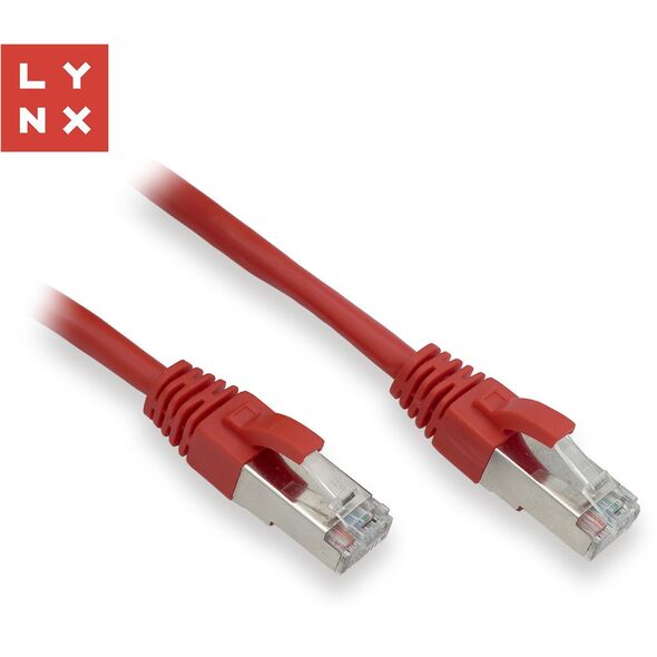 LYNX FTP patch kabel Cat5e PVC, CCA, 10m, červený