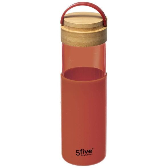Szklana butelka z silikonowym uchwytem, 550 ml