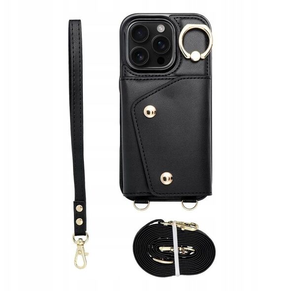 Futerał portfel WONDER dla IPHONE 15 czarny