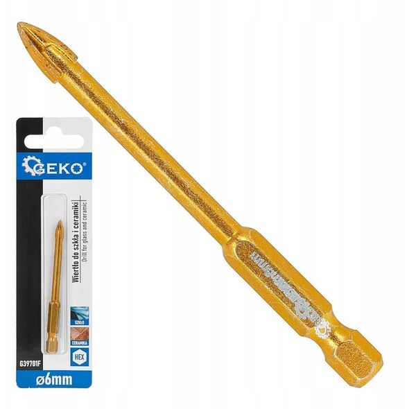 Wiertło do szkła i ceramiki HEX 6mm (500)