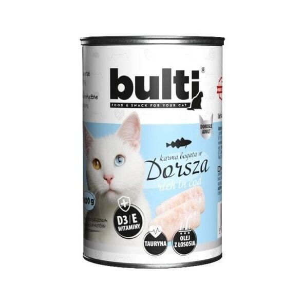 BULTI mielonka bogata w dorsza dla kota 400g