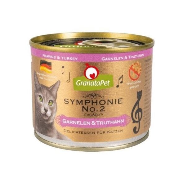 GranataPet Symphonie No.2 krewetki i indyk mokra karma dla kota 200g