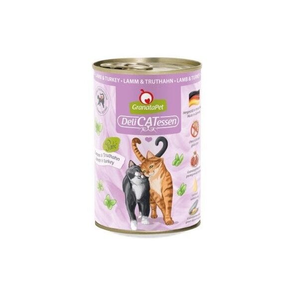 GranataPet DeliCatessen jagnięcina i indyk mokra karma dla kota 400g