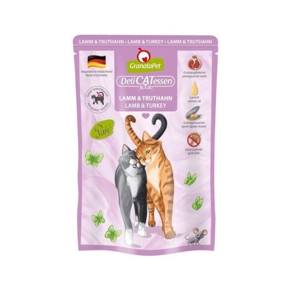 GranataPet DeliCatessen jagnięcina i indyk karma mokra dla kota 85g