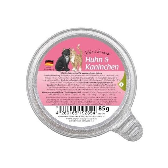 GranataPet Filet a la carte kurczak z królikiem karma dla kota 85g