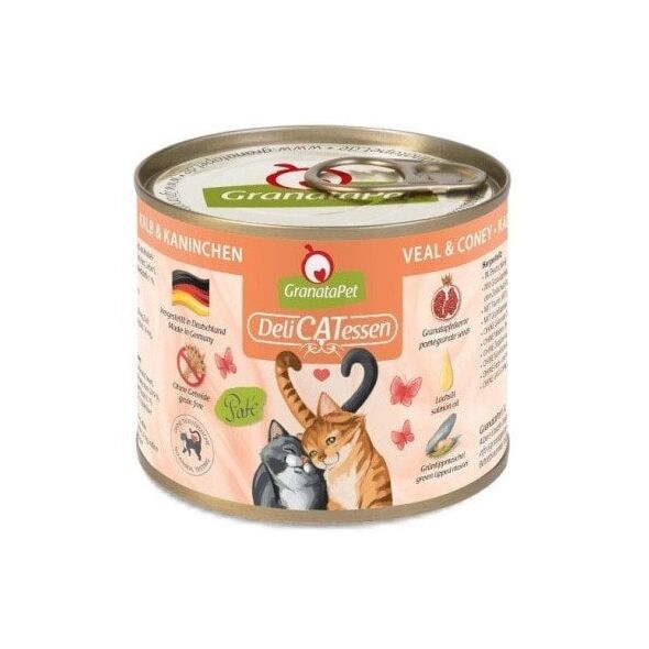 GranataPet DeliCatessen cielęcina i królik karma mokra dla kota 200g