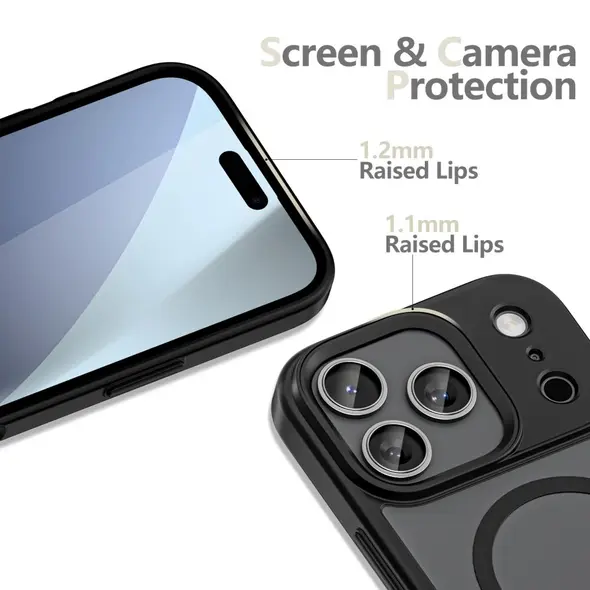 Etui Tech-Protect Magmat MagSafe do Apple iPhone 17 Pro Matte Black
