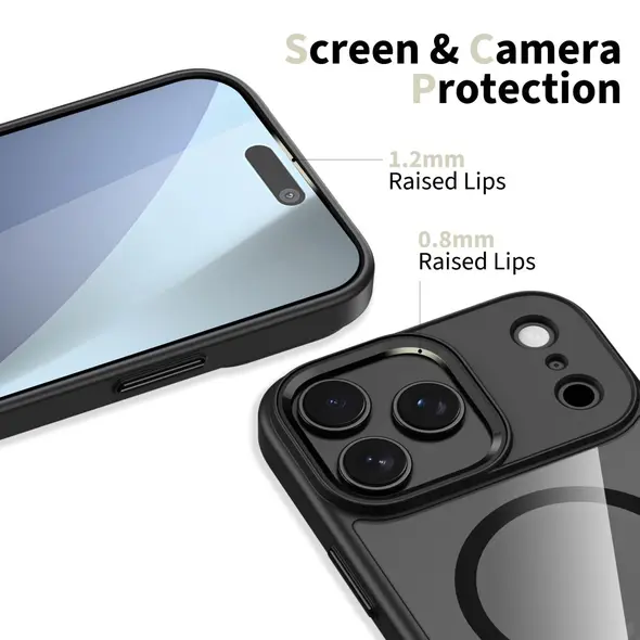 Etui Tech-Protect Magmat MagSafe do Apple iPhone 17 Pro Black/clear
