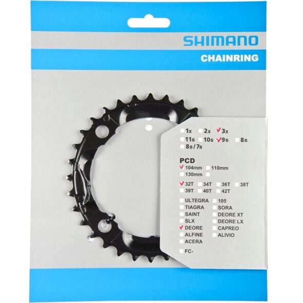 Shimano Zębatka rowerowa przednia Shimano Deore FC-M590 32T