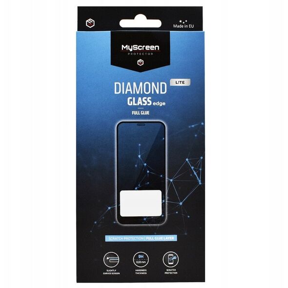 Szkło hartowane MyScreen Diamond Glass    Edge Lite FG do Motorola Moto G15 czarny/black