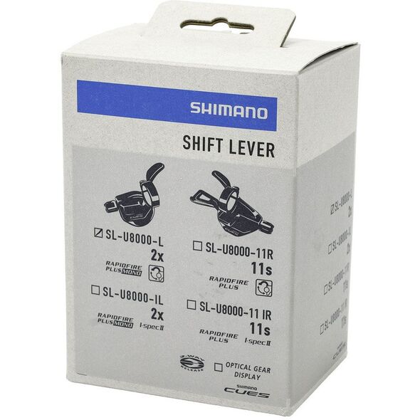 Dźwignia przerzutki przedniej Shimano Cues SL-U8000-L, 2-rzędowa, lewa