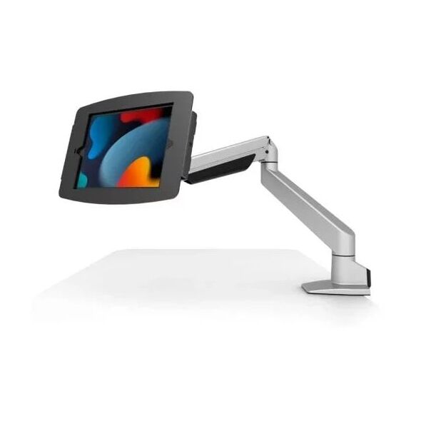 Compulocks iPad Mini 8.3" Space Enclosure Articulating Arm Mount - Befestigungskit (Gelenkarm, Gehause) - fur Tablett - verriegelbar - hochwertiges Aluminium - Schwarz, Silber - Bildschirmgrosse: 21.1 cm (8.3") - Tischmontage, auf Konsole montierbar