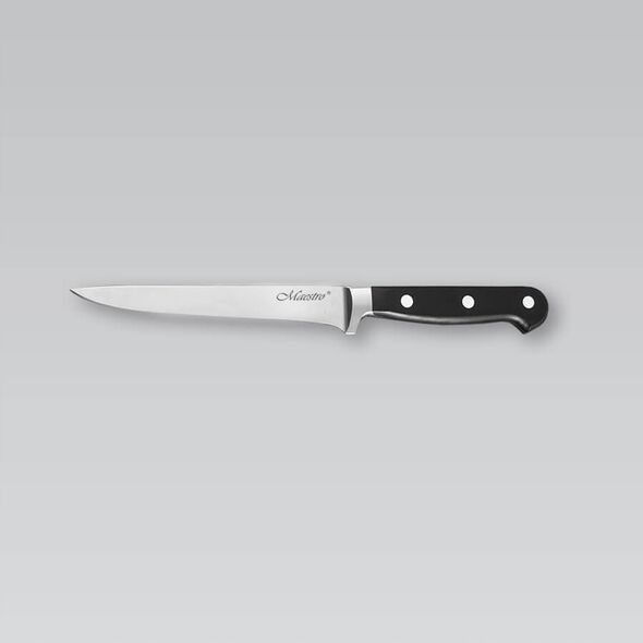 NÓŻ DO TRYBOWANIA 15CM STALOWY POJEDYNCZY KUCHENNY MAESTRO MR-1452