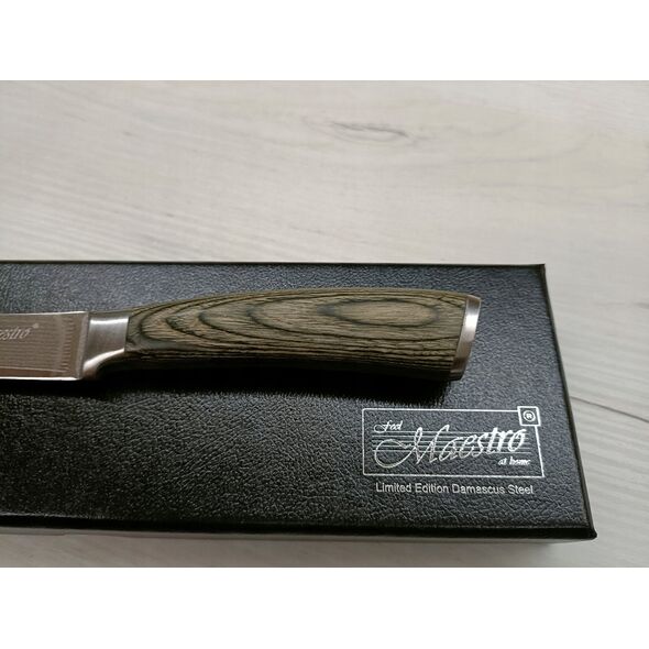 NÓŻ UNIWERSALNY 17.5CM ZE STALI DAMASCEŃSKIEJ POJEDYNCZY KUCHENNY MAESTRO MR-1483